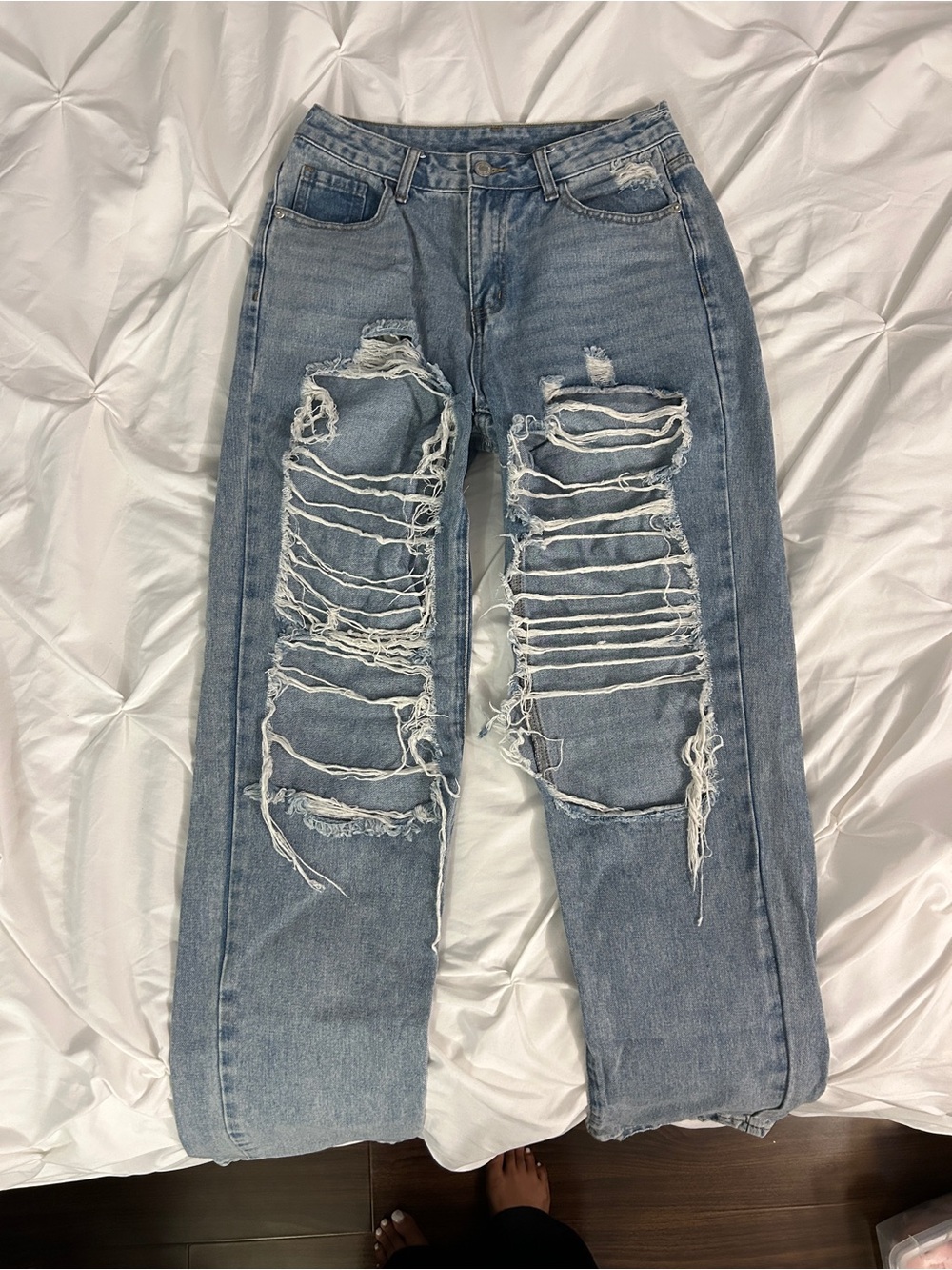 Light Blue Distressed Women’s Jeans